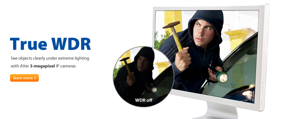 AVer has launched its first 3-megapixel IP camera (network camera) FX3000-R equipped with True WDR technology.